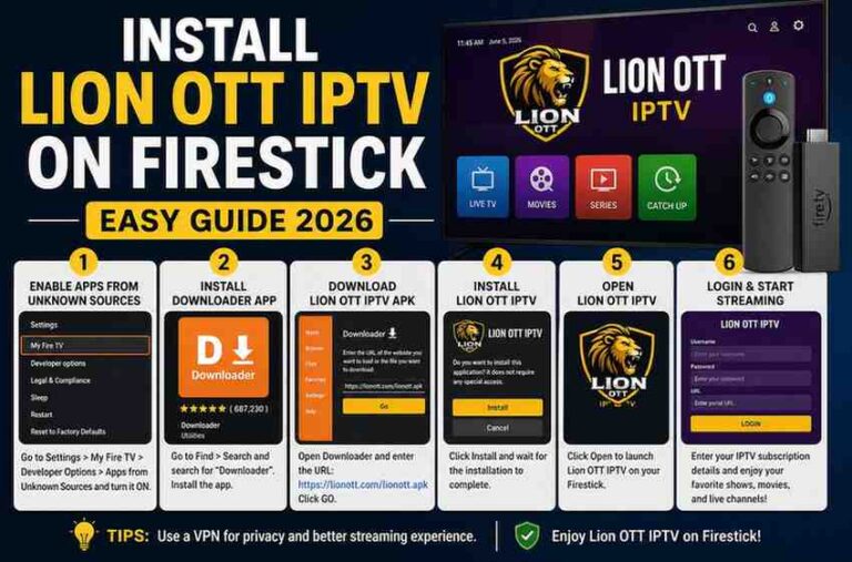 How to Install Lion OTT IPTV on Firestick (Complete 2026 Guide)