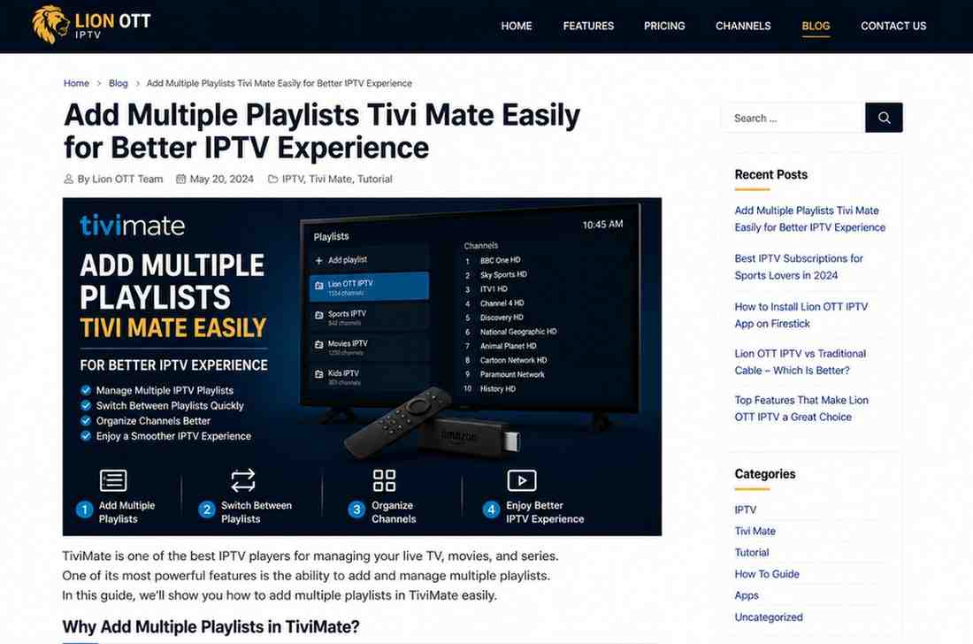 How Do I Add Multiple Playlists to TiviMate?