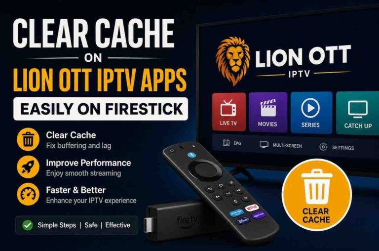 Clear Cache on Lion OTT IPTV Apps Easily on Firestick